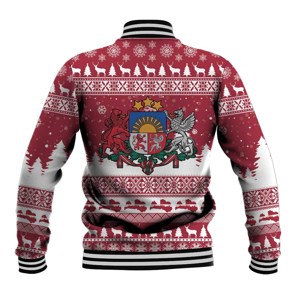 Latvia Christmas Baseball Jacket Priecigus Ziemassvetkus - Wonder Print Shop