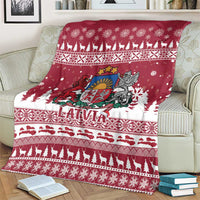 Latvia Christmas Blanket Priecigus Ziemassvetkus - Wonder Print Shop