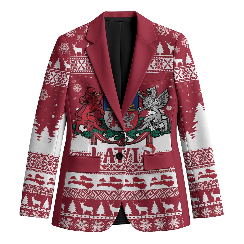 Latvia Christmas Blazer Priecigus Ziemassvetkus - Wonder Print Shop