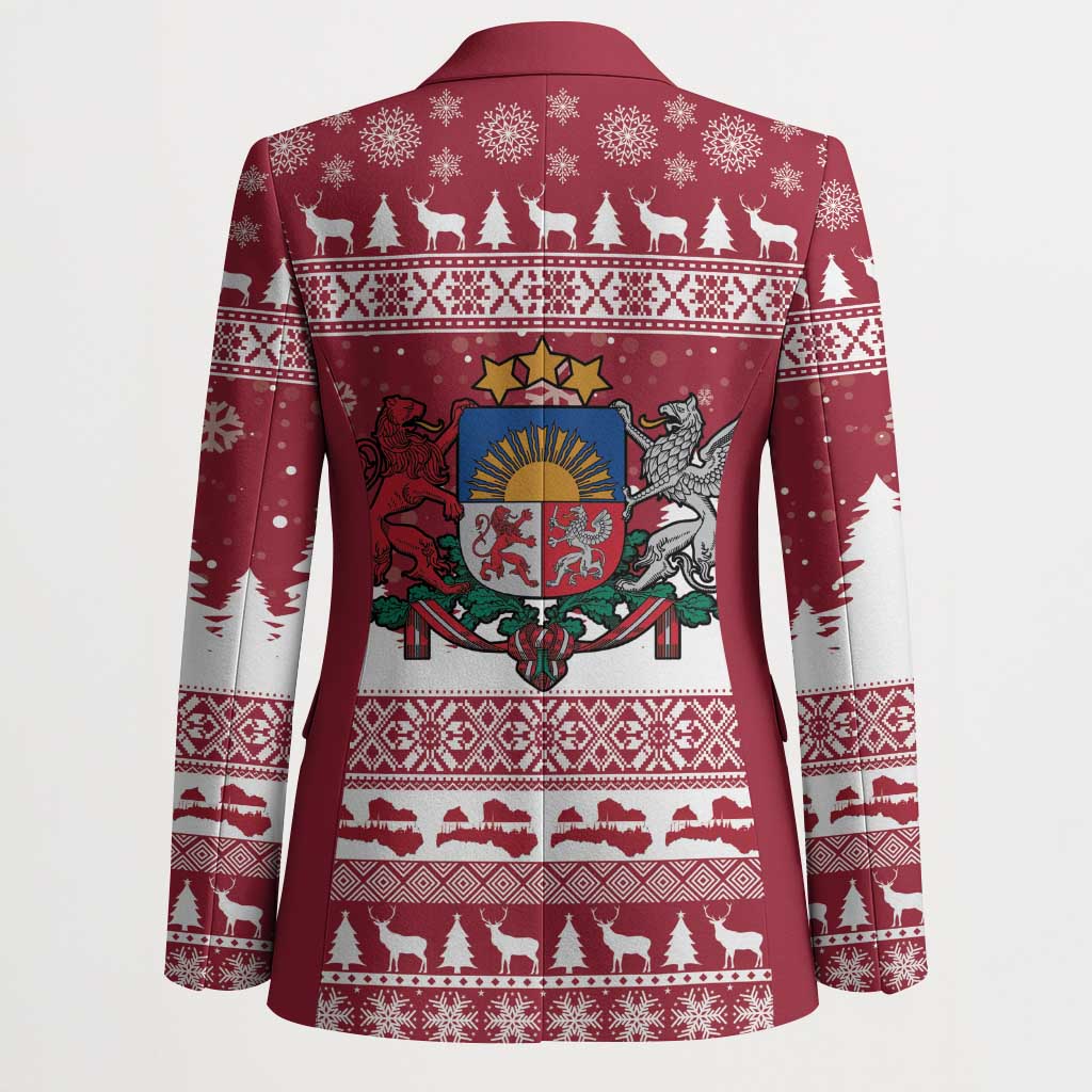Latvia Christmas Blazer Priecigus Ziemassvetkus - Wonder Print Shop