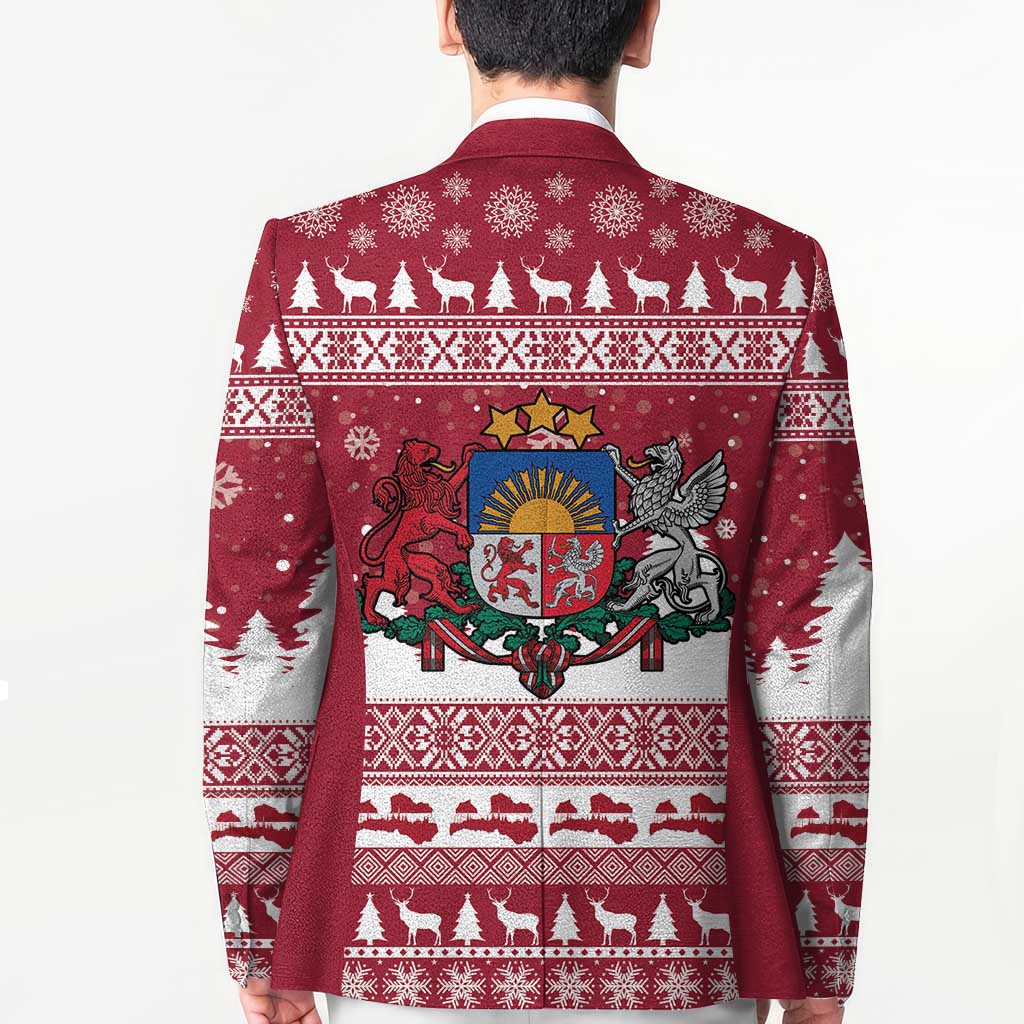 Latvia Christmas Blazer Priecigus Ziemassvetkus - Wonder Print Shop