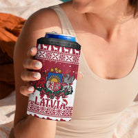 Latvia Christmas 4 in 1 Can Cooler Tumbler Priecigus Ziemassvetkus - Wonder Print Shop