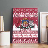 Latvia Christmas Canvas Wall Art Priecigus Ziemassvetkus - Wonder Print Shop
