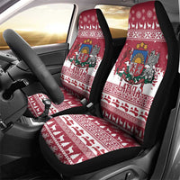 Latvia Christmas Car Seat Cover Priecigus Ziemassvetkus - Wonder Print Shop