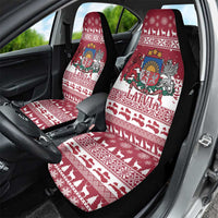 Latvia Christmas Car Seat Cover Priecigus Ziemassvetkus - Wonder Print Shop