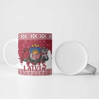 Latvia Christmas Ceramic Mug Priecigus Ziemassvetkus - Wonder Print Shop