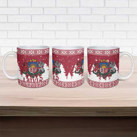 Latvia Christmas Ceramic Mug Priecigus Ziemassvetkus - Wonder Print Shop
