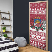 Latvia Christmas Door Cover Priecigus Ziemassvetkus - Wonder Print Shop