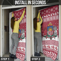 Latvia Christmas Door Cover Priecigus Ziemassvetkus - Wonder Print Shop