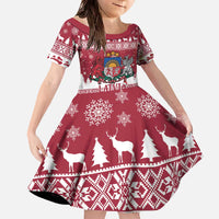 Latvia Christmas Family Matching Off The Shoulder Long Sleeve Dress and Hawaiian Shirt Priecigus Ziemassvetkus - Wonder Print Shop