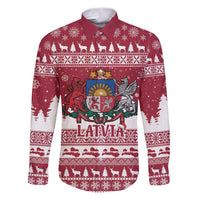Latvia Christmas Family Matching Puletasi and Hawaiian Shirt Priecigus Ziemassvetkus - Wonder Print Shop