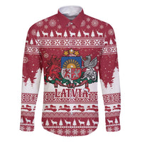 Latvia Christmas Family Matching Summer Maxi Dress and Hawaiian Shirt Priecigus Ziemassvetkus - Wonder Print Shop