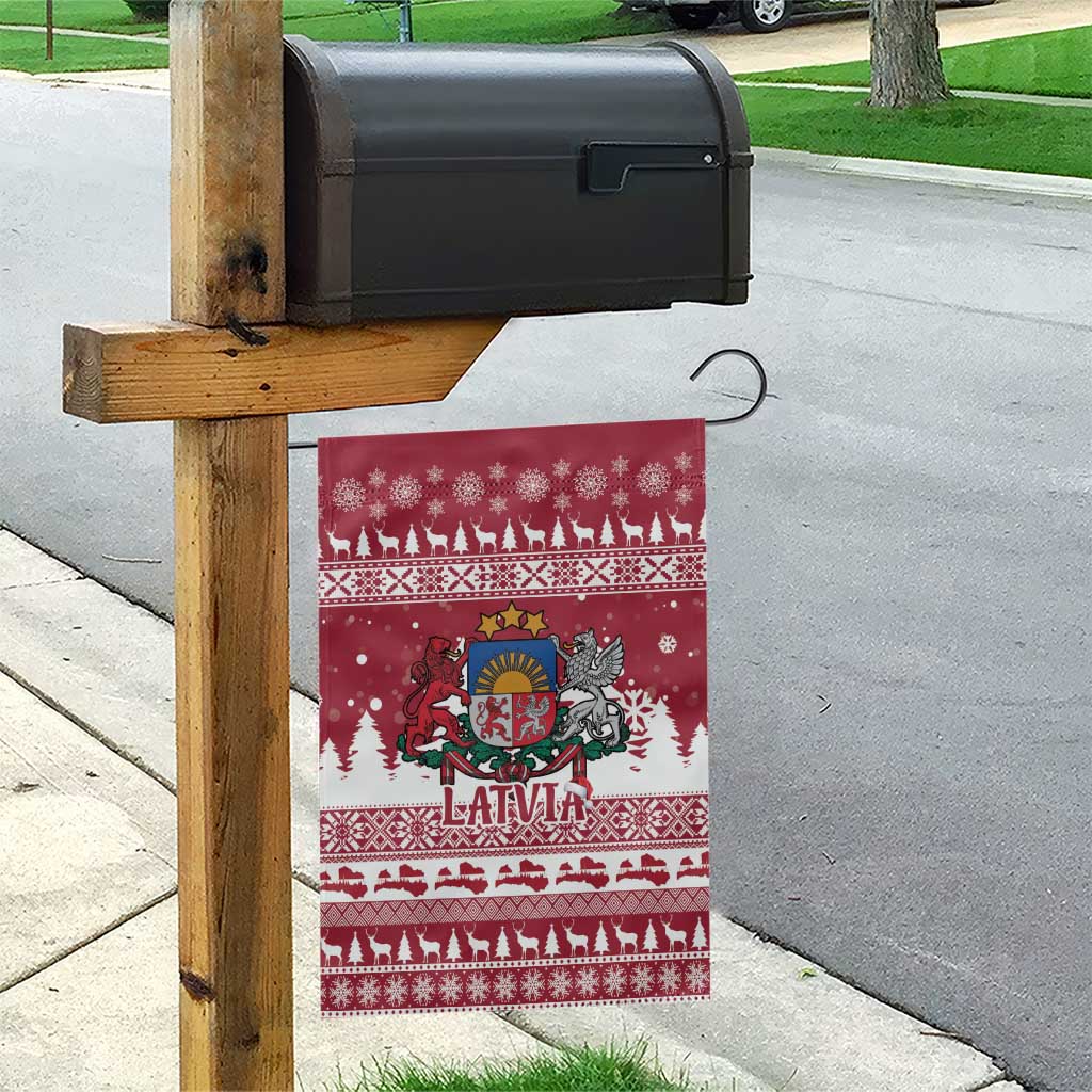 Latvia Christmas Garden Flag Priecigus Ziemassvetkus - Wonder Print Shop