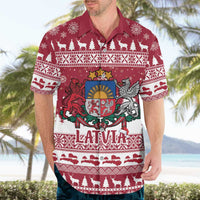 Latvia Christmas Hawaiian Shirt Priecigus Ziemassvetkus - Wonder Print Shop