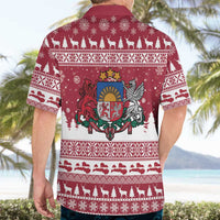 Latvia Christmas Hawaiian Shirt Priecigus Ziemassvetkus - Wonder Print Shop