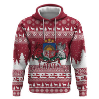Latvia Christmas Hoodie Priecigus Ziemassvetkus - Wonder Print Shop