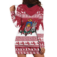 Latvia Christmas Hoodie Dress Priecigus Ziemassvetkus - Wonder Print Shop