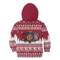 Latvia Christmas Kid Hoodie Priecigus Ziemassvetkus - Wonder Print Shop