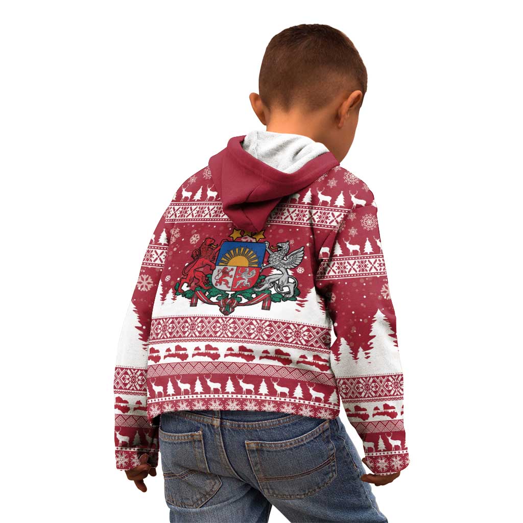 Latvia Christmas Kid Hoodie Priecigus Ziemassvetkus - Wonder Print Shop