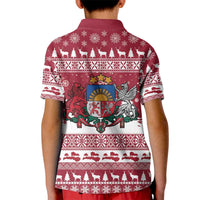 Latvia Christmas Kid Polo Shirt Priecigus Ziemassvetkus - Wonder Print Shop