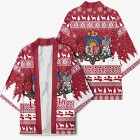Latvia Christmas Kimono Priecigus Ziemassvetkus - Wonder Print Shop