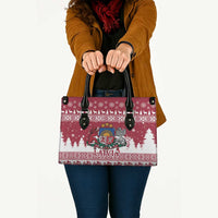 Latvia Christmas Leather Bag Priecigus Ziemassvetkus - Wonder Print Shop