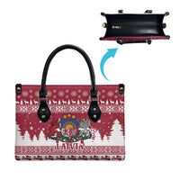 Latvia Christmas Leather Bag Priecigus Ziemassvetkus - Wonder Print Shop