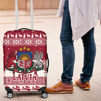 Latvia Christmas Luggage Cover Priecigus Ziemassvetkus - Wonder Print Shop
