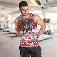 Latvia Christmas Men Tank Top Priecigus Ziemassvetkus - Wonder Print Shop