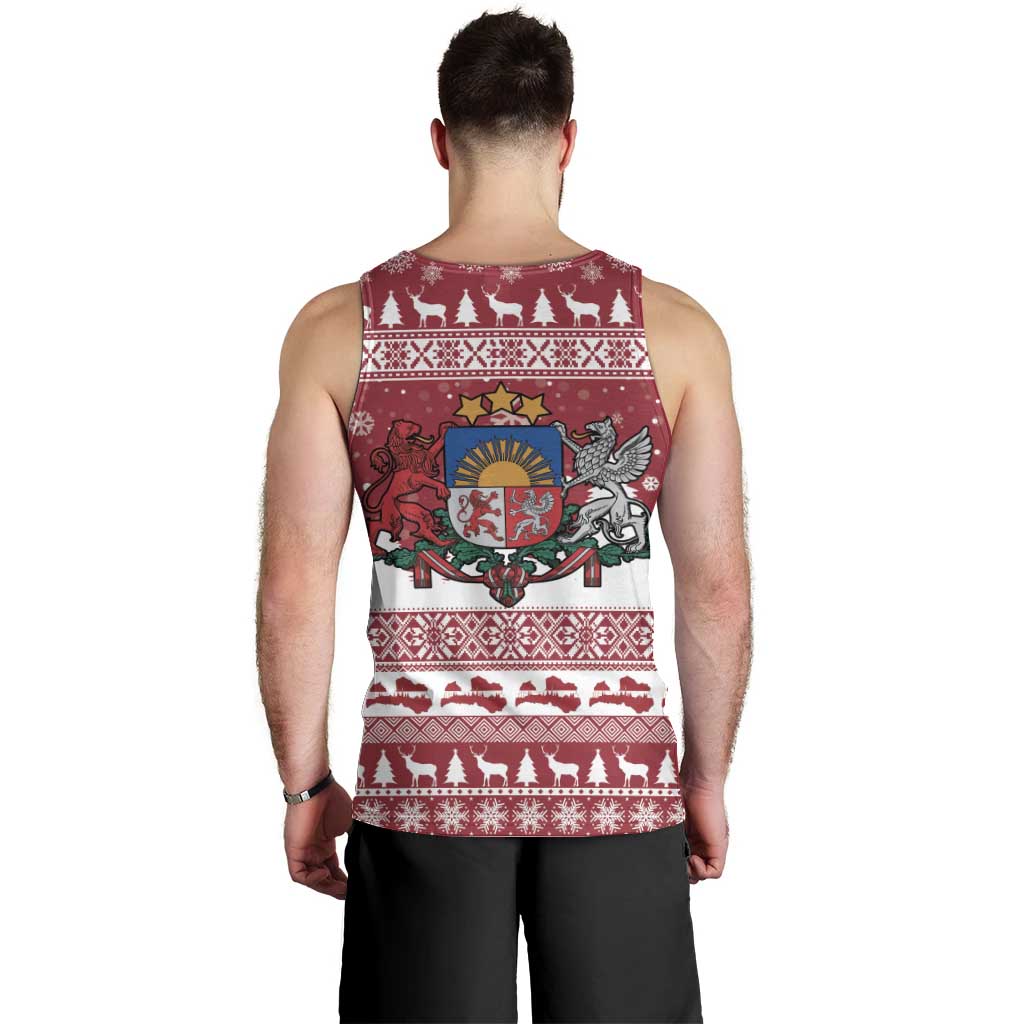 Latvia Christmas Men Tank Top Priecigus Ziemassvetkus - Wonder Print Shop