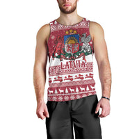 Latvia Christmas Men Tank Top Priecigus Ziemassvetkus - Wonder Print Shop