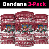 Latvia Christmas Neck Gaiter Priecigus Ziemassvetkus - Wonder Print Shop
