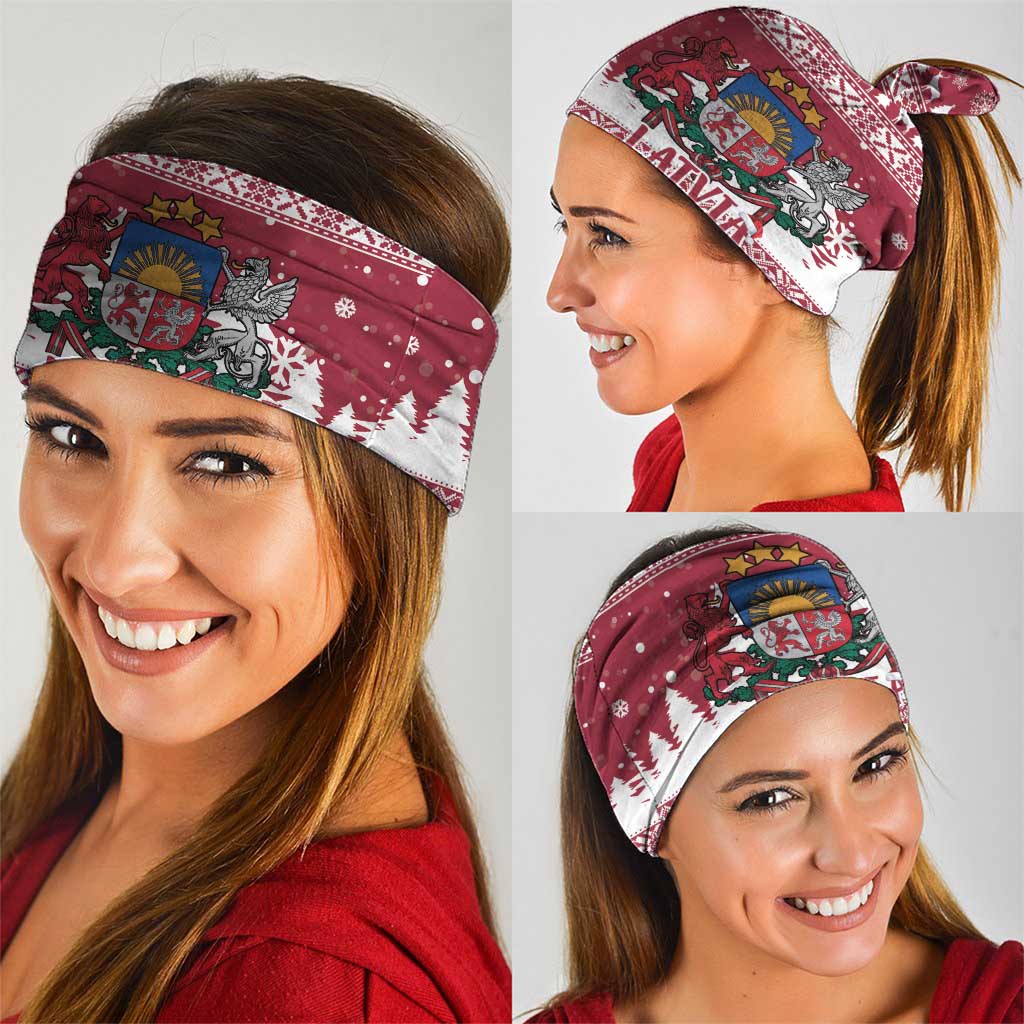 Latvia Christmas Neck Gaiter Priecigus Ziemassvetkus - Wonder Print Shop