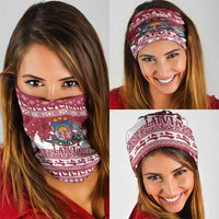Latvia Christmas Neck Gaiter Priecigus Ziemassvetkus - Wonder Print Shop