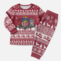 Latvia Christmas Pajama Set Priecigus Ziemassvetkus - Wonder Print Shop