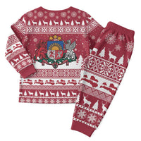 Latvia Christmas Pajama Set Priecigus Ziemassvetkus - Wonder Print Shop