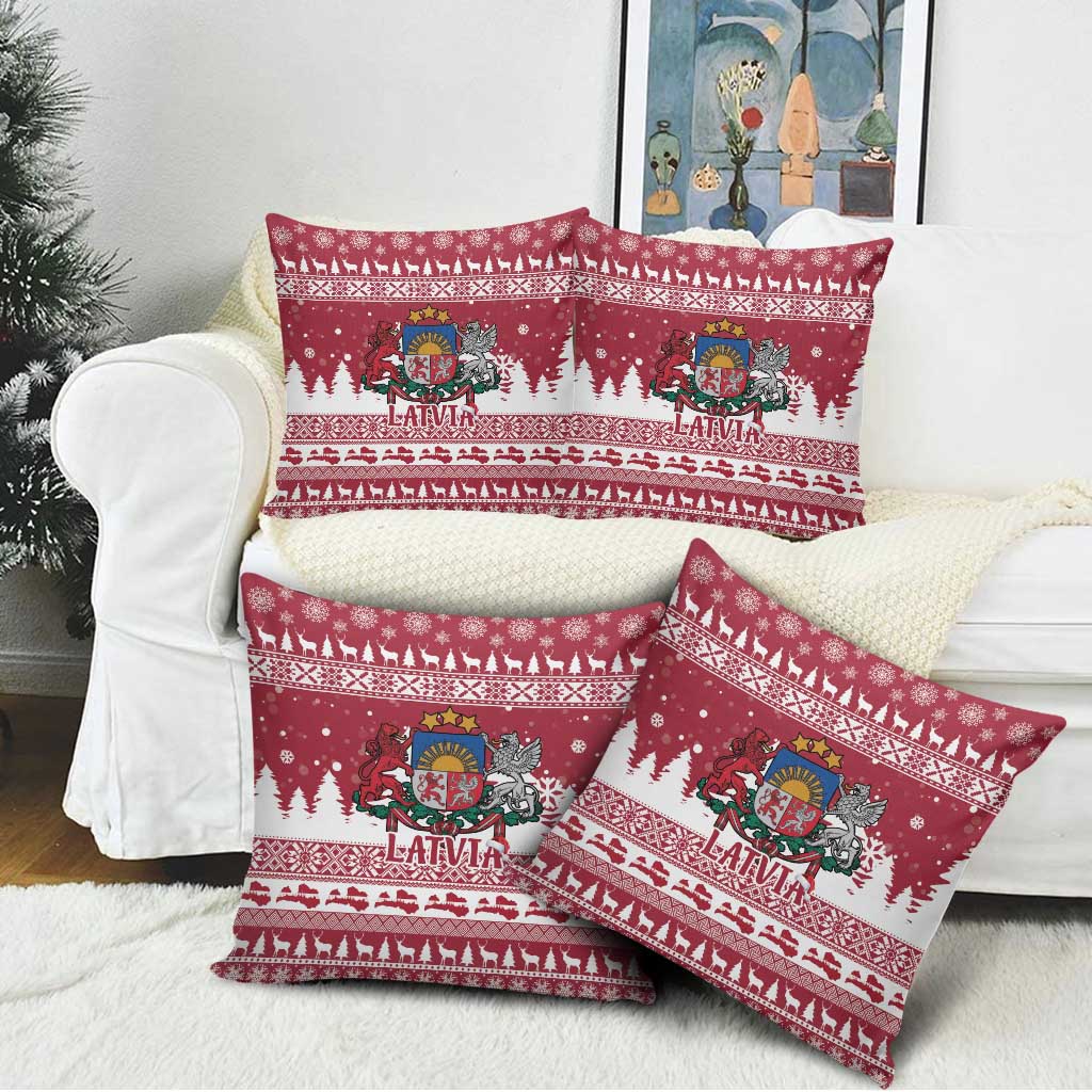 Latvia Christmas Pillow Cover Priecigus Ziemassvetkus - Wonder Print Shop