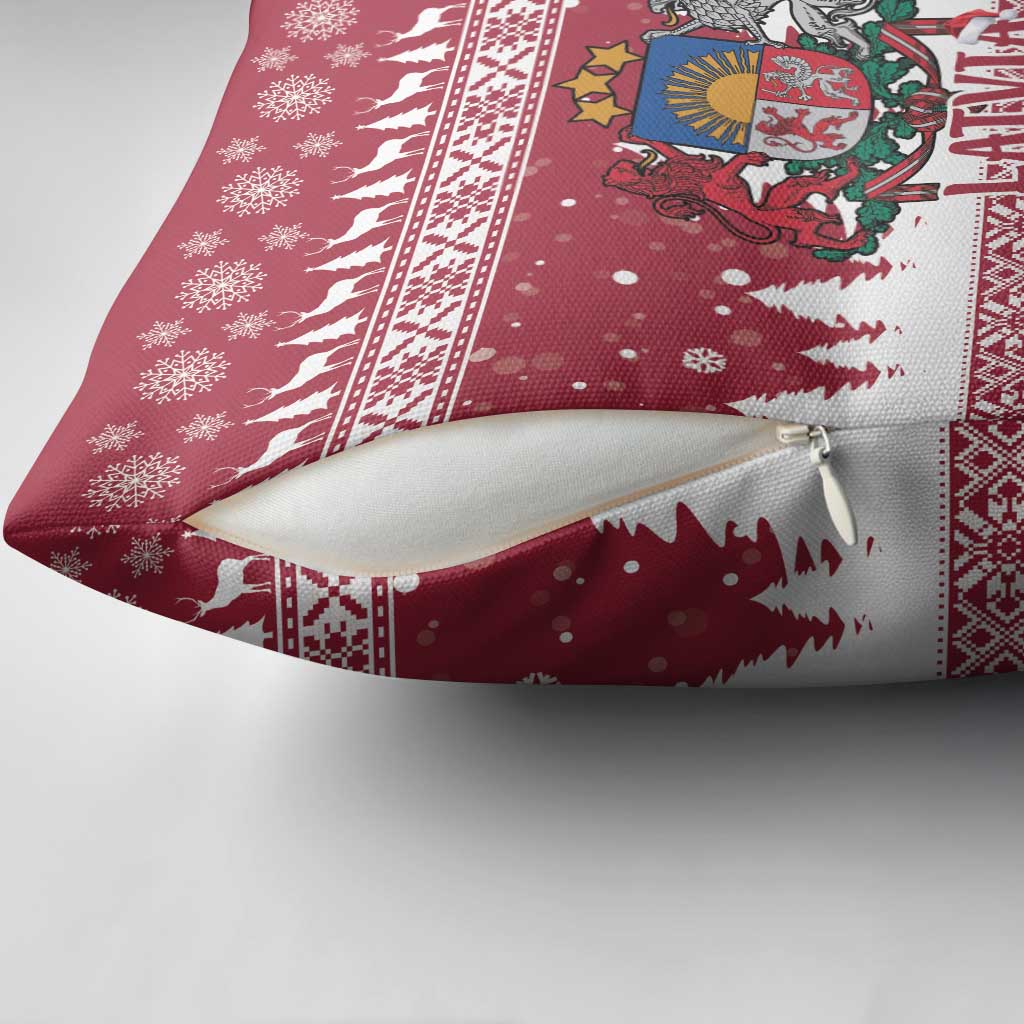 Latvia Christmas Pillow Cover Priecigus Ziemassvetkus - Wonder Print Shop