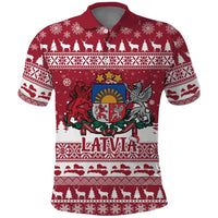 Latvia Christmas Polo Shirt Priecigus Ziemassvetkus - Wonder Print Shop