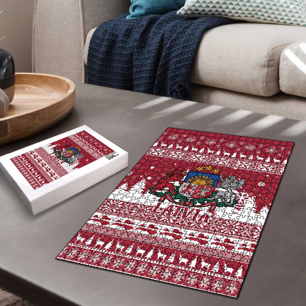 Latvia Christmas Puzzle Priecigus Ziemassvetkus - Wonder Print Shop