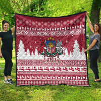 Latvia Christmas Quilt Priecigus Ziemassvetkus - Wonder Print Shop