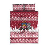 Latvia Christmas Quilt Bed Set Priecigus Ziemassvetkus - Wonder Print Shop