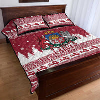 Latvia Christmas Quilt Bed Set Priecigus Ziemassvetkus - Wonder Print Shop
