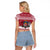 Latvia Christmas Raglan Cropped T Shirt Priecigus Ziemassvetkus - Wonder Print Shop