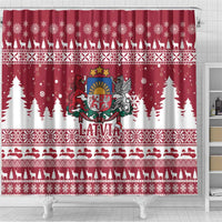 Latvia Christmas Shower Curtain Priecigus Ziemassvetkus - Wonder Print Shop