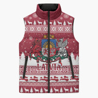 Latvia Christmas Sleeveless Puffer Jacket Priecigus Ziemassvetkus - Wonder Print Shop