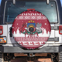 Latvia Christmas Spare Tire Cover Priecigus Ziemassvetkus - Wonder Print Shop