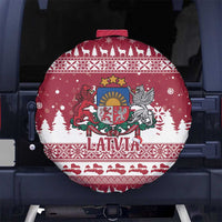 Latvia Christmas Spare Tire Cover Priecigus Ziemassvetkus - Wonder Print Shop