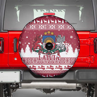 Latvia Christmas Spare Tire Cover Priecigus Ziemassvetkus - Wonder Print Shop
