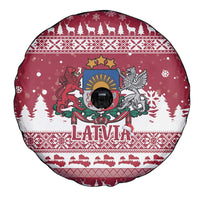 Latvia Christmas Spare Tire Cover Priecigus Ziemassvetkus - Wonder Print Shop